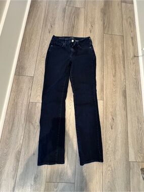 NYDJ Women's Dark Navy Straight-Leg Jeans Marilyn Straight